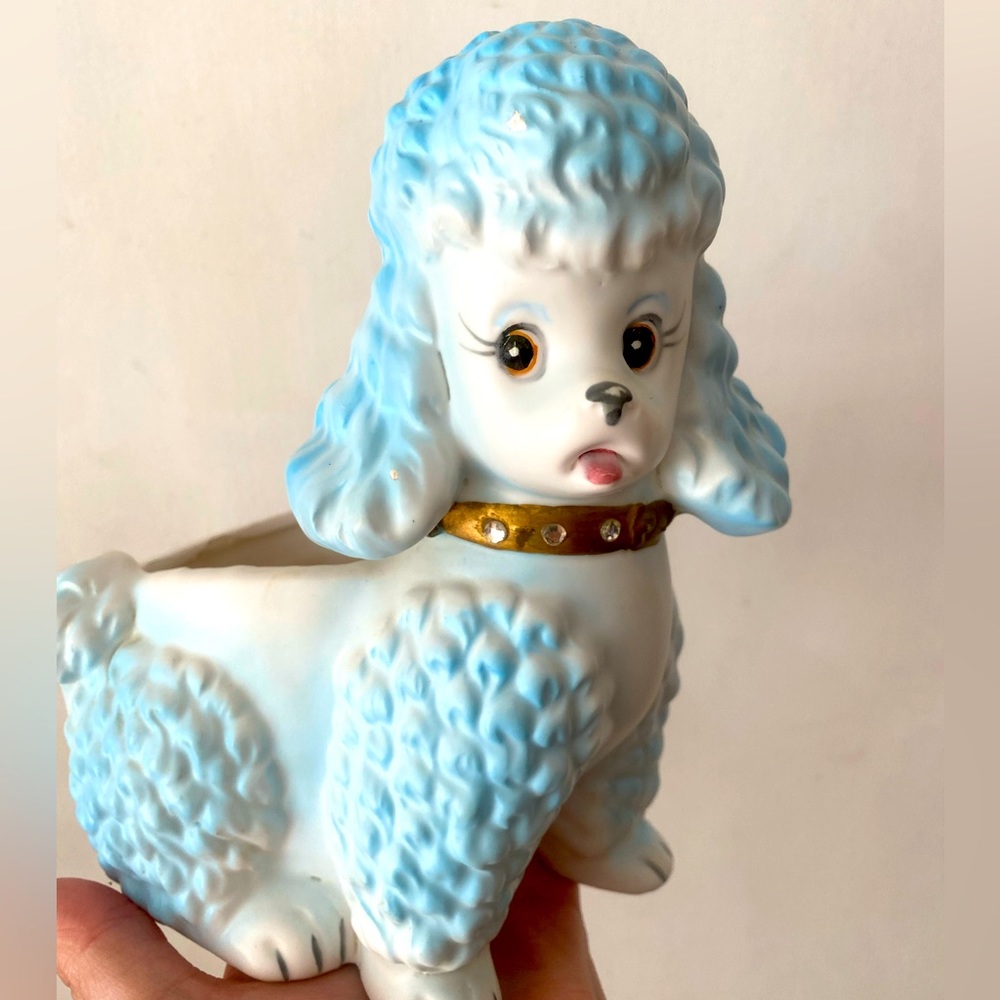 Vintage poodle planter